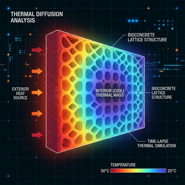Thermal analysis showing exterior heat and interior cool layers